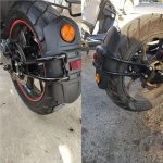 Motorcycle Universal Rear Mudguard Rear Wheel fender with Yellow Red Reflectors Splash Guard Rear Wheel Cover Splash Guard Mudguard For Yamaha , Suzuki, Honda Bikes - Image 5