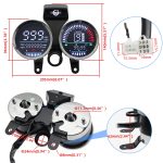 Motorcycle Digital Dual Point Speedometer Odometer For Suzuki GS150 Honda CG125 CD70 LED Digital RPM Waterproof Moto Gauge Dash Instrument With Bracket - Image 6