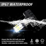 Bike Led Headlight Bulb M6 Headlight Lamp with Flasher 3 in 1 Modes for Motorcycle Universal - Image 7