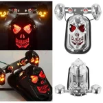 Motorcycle Back Light Modified Skull Ghost Head Rear Taillights Brake Lights Running Lights - Image 9