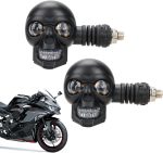 Motorcycle Light,12V Skull Head LED Turn Signal Motorcycle Lights | Waterproof Turn Signal Skeleton Auxiliary Lighting Car Accessories for Diving Street Truck