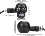 Motorcycle Light,12V Skull Head LED Turn Signal Motorcycle Lights | Waterproof Turn Signal Skeleton Auxiliary Lighting Car Accessories for Diving Street Truck - Image 9
