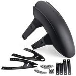 Universal Motorcycle Rear Wheel Cover Fender Splash Guard Mudguard + Bracket kit Black - Image 4