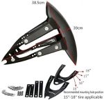 Universal Motorcycle Rear Wheel Cover Fender Splash Guard Mudguard + Bracket kit Black - Image 5