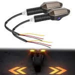 Motorcycle Accessories Colorful Motorcycle LED Turn Signal Light with Bright Arrow Projector Lamp - Image 6