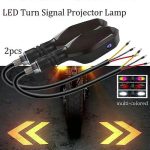 Motorcycle Accessories Colorful Motorcycle LED Turn Signal Light with Bright Arrow Projector Lamp - Image 7