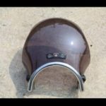 Motorcycle Universal Windshield With Headlight Ring 7.0-7.5 Inch Smoke Black Suzuki GS150 – Yamaha
