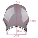 Motorcycle Universal Windshield With Headlight Ring 7.0-7.5 Inch Smoke Black Suzuki GS150 – Yamaha - Image 3