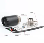 Motorcycle Exhaust Shorty Mini E32 Carbon Fiber Small High Quality and Loud Bass - Image 4