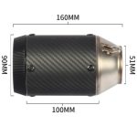 Motorcycle Exhaust Shorty Mini E32 Carbon Fiber Small High Quality and Loud Bass - Image 5