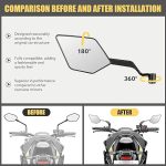 Stealth Max Wing Mirrors Kawasaki Ninja Universal Motorcycle Side Rear View Mirror - Image 7