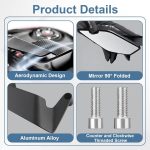 Stealth Max Wing Mirrors Kawasaki Ninja Universal Motorcycle Side Rear View Mirror - Image 5