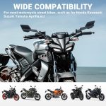 Stealth Max Wing Mirrors Kawasaki Ninja Universal Motorcycle Side Rear View Mirror - Image 6