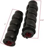 HTTMT- TRHB114C-25 - Chrome 1" 25mm Rubber Hand Grip Compatible with Harley Davidson FXDWG Dyna Wide Glide - Image 5