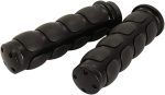HTTMT- TRHB114C-25 - Chrome 1" 25mm Rubber Hand Grip Compatible with Harley Davidson FXDWG Dyna Wide Glide - Image 2