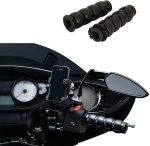 HTTMT- TRHB114C-25 - Chrome 1" 25mm Rubber Hand Grip Compatible with Harley Davidson FXDWG Dyna Wide Glide - Image 4