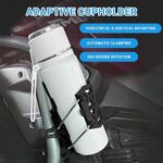 Adaptive Bicycle Water Bottle Holder, 360° Rotating Auto-Clamping Cup Holder, Universal Fit for Bicycle/Motorcycle, Anti-Shake & Spill-Proof Motorcycle Bike Water Bottle Holder(Black) - Image 5