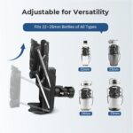 Adaptive Bicycle Water Bottle Holder, 360° Rotating Auto-Clamping Cup Holder, Universal Fit for Bicycle/Motorcycle, Anti-Shake & Spill-Proof Motorcycle Bike Water Bottle Holder(Black) - Image 3