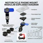 Mobile Holder MH14 – Twist and Lock – Quick Release – Universal Handle Mount – Motorcycle - Image 7