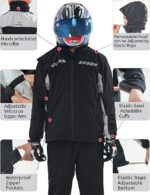 Rain Suit for Men Women, Waterproof Rain Jacket Pant for Motorcycle Golf Hiking Cycling Rain Gear Coat - Image 2