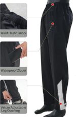 Rain Suit for Men Women, Waterproof Rain Jacket Pant for Motorcycle Golf Hiking Cycling Rain Gear Coat - Image 3