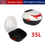 Motorcycle Tail Trunk Luggage Box.Helmet Storage Box,Motorcycle Touring Top Box,Motorcycle Tail Trunk Luggage Box, Motorbike Scooter Rear Luggage Topcase Topbox, Can Store Helmets,Red,S - Image 3