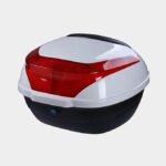 Motorcycle Tail Trunk Luggage Box.Helmet Storage Box,Motorcycle Touring Top Box,Motorcycle Tail Trunk Luggage Box, Motorbike Scooter Rear Luggage Topcase Topbox, Can Store Helmets,Red,S - Image 2